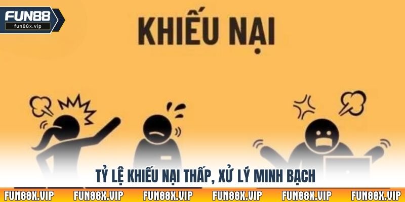 Tỷ lệ khiếu nại thấp, xử lý minh bạch